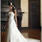 A-Line/Princess Strapless Cathedral Train Satin wedding dress for brides new Style(WDS1138)