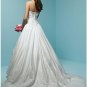 A-Line/Princess Strapless Chapel Train Taffeta,Lace wedding dress (WS0039)