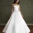 A-Line/Princess Strapless Chapel Train Satin wedding dress(WEDS0007) for brides new style