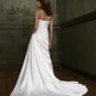 A-Line/Princess Strapless Chapel Train Satin wedding dress(WEDS0009) for brides new style