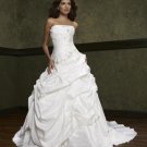 A-Line/Princess Strapless Chapel Train Taffeta wedding dress(WEDS0010) for brides new style