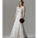 A-Line/Princess Strapless sweeping Train Lace wedding dress(WEDS0013) for brides new style