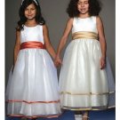 A-Line Round-neck Tea-length Organza Flower girls Dress NEW Style(FGD0035)