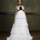 Empire Strapless Chapel Train Chiffon wedding dress(WEDS0004)  for brides new style