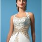 A-Line/Princess Strapless Cathedral Train Satin wedding dress (WS0011) for brides new style