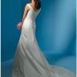 A-Line/Princess Strapless Chapel Train Satin wedding dress (WS0002) for brides new style