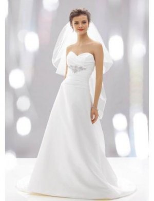 A-Line/Princess Sweetheart Chapel Train Taffeta wedding dress (SEW0034) for brides new style