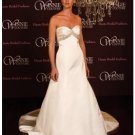 A-Line/Princess Strapless Chapel Train Satin wedding dress (SEW0012) for brides new style