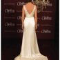 A-Line/Princess V-neck Chapel Train Satin wedding dress(SEW0016)  for brides new style