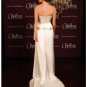 A-Line/Princess Strapless Chapel Train Satin wedding dress (SEW0020) for brides new style