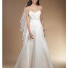 A-Line/Princess Strapless Chapel Train Satin wedding dress (SEW0031) for brides new style