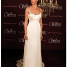 A-Line/Princess Spaghetti Straps Chapel Train Satin wedding dress (SEW0021) for brides new style