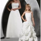 A-line Spaghetti Straps Floor Length Satin Flower girls Dress new style(FGD0052)