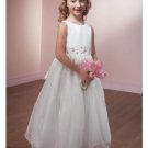 A-line Scoop Knee-Length Organza Flower Girl Dress 2010 style(FGD0094)