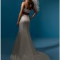 A-Line/Princess Strapless Chapel Train Satin wedding dress (WS0026) for brides new style