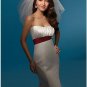 A-Line/Princess Strapless Chapel Train Satin wedding dress (WS0026) for brides new style