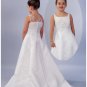 A-line Scoop Chapel Train Satin Flower girls Dress NEW style(FGD0045)
