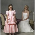 A-line Jewel Tea-Length Taffeta Flower Girl Dress 2010 style(FGD0083)