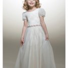 A-line Round-neck Floor-Length Satin Flower Girl Dress NEW style(FGD0084)