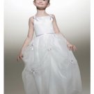 A-line Spagetti Straps Tea-Length Organza Flower Girl Dress NEW style(FGD0086)