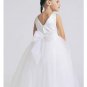 A-line Bateau Tea-length Organza Flower girls Dress 2010 style(FGD0041)