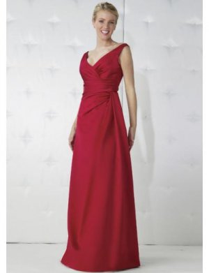 Column/Sheath V-neck Floor Length Satin Mother of the Bride Dresses new style(MWYN082)
