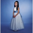 A-line Jewer Tea-length Organza Flower girls Dress NEW style(FGD0047)