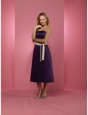 A-Line Strapless Knee-length Satin Mother of the Bride Dresses new Style(MWYN037)