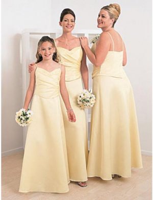 A-Line Spaghetti Straps Floor- Length Satin Mother of the Bride Dresses new Style(MBD0120)