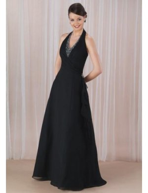 A-Line Halter Top Floor Length Chiffion Mother of the Bride Dresses new style(MBD0068)