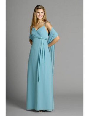 A-Line Spagetti Straps Floor Length Chiffon Mother of the Bride Dresses(MBD0096)