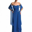 A-Line Strapless Floor Length Chiffon Mother of the Bride Dresses(MBD0097)