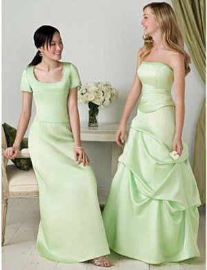 A-Line Strapless Floor Length Satin Mother of the Bride Dresses new style(MBD00108)