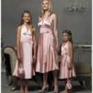 Column/Sheath Halter Top Knee-length Satin Bridesmaid Dress for brides new Style(BD0299)