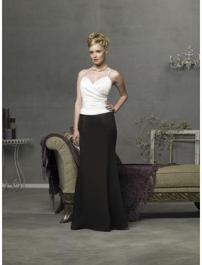 Column/Sheath Spagetti Straps Floor length Satin Bridesmaid Dress for brides new Style(BD0301)