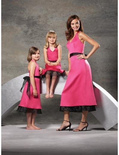 A-Line/Princess V-neck Tea-length Satin Bridesmaid dress for brides new Style(BD0241)