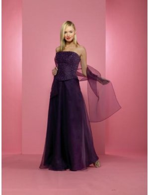 A-Line/Princess Strapless Floor-Length Chiffon Bridesmaid dress for brides new Style(BD0237)