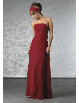 Column/Sheath Strapless Floor-length Satin Bridesmaid Dress for brides new Style(BD0360)