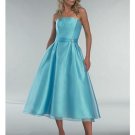 A-Line/Princess Strapless Tea-length Satin Bridesmaid Dress for brides new Style(BD0359)