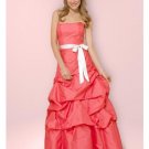 A-Line/Princess Strapless Chapel Train Taffeta Bridesmaid Dress for brides new Style(BD0353)
