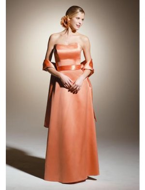 A-Line/Princess Strapless Floor-length Satin Bridesmaid Dress for brides new Style(BD0303)