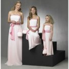 Column/Sheath Strapless Floor Length Chiffon Bridesmaid Dresses for brides new style(BD0271)