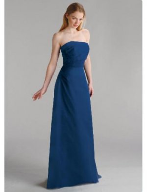 A-Line/Princess Strapless Floor-Length Satin Bridesmaid dress for brides new Style(BD0209)
