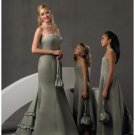 A-Line/Princess Strapless Floor-Length Satin Bridesmaid dress for brides new Style(BD0247)