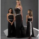 A-Line/Princess Strapless Floor-Length Satin Bridesmaid dress for brides new Style(BD0246)