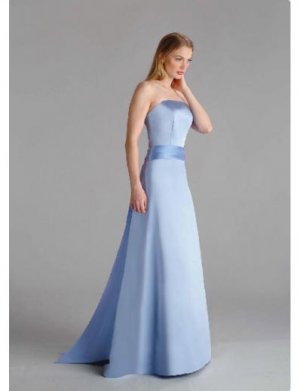 A-Line/Princess Strapless Floor-Length Satin Bridesmaid dress for brides new Style(BD0208)