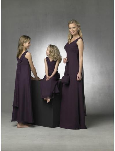 Empire V-neck Floor Length Chiffon Bridesmaid Dresses for brides new style(BD0272)