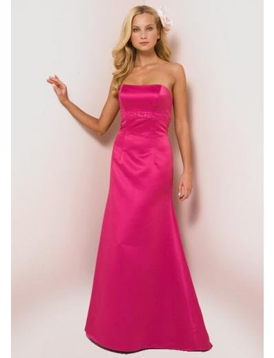 strapless floor length gown