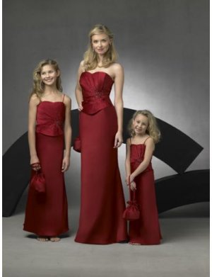 Column/Sheath Strapless Floor Length Satin Bridesmaid Dresses for brides new style(BD0274)