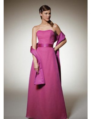 A-Line/Princess Strapless Floor-Length Satin Bridesmaid dress for brides new Style(BD0308)